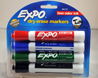 Expo Dry Erase Markers 4Pk Assorted