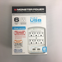 Monster 6+2 Power Surge Protector