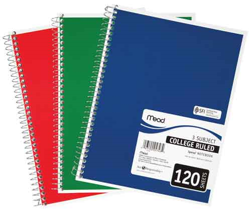Notebook Mead College Ruled (SKU 1064069264)