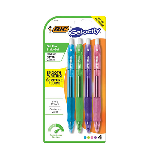 Pen Bic Gel-Ocity Extra Smooth Gel Pen 4Pk (SKU 1063668833)