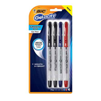 Pen Bic Gel-Ocity Smooth Stic 4Pk