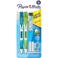 Pencil Clearpoint 2Pk With Lead And Eraser Refills