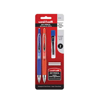 Pencil Uniball 207 2Pk With Lead And Eraser Refills