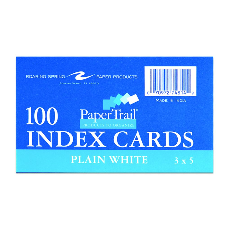 Plain Index Cards 3X5 (SKU 1028695133)