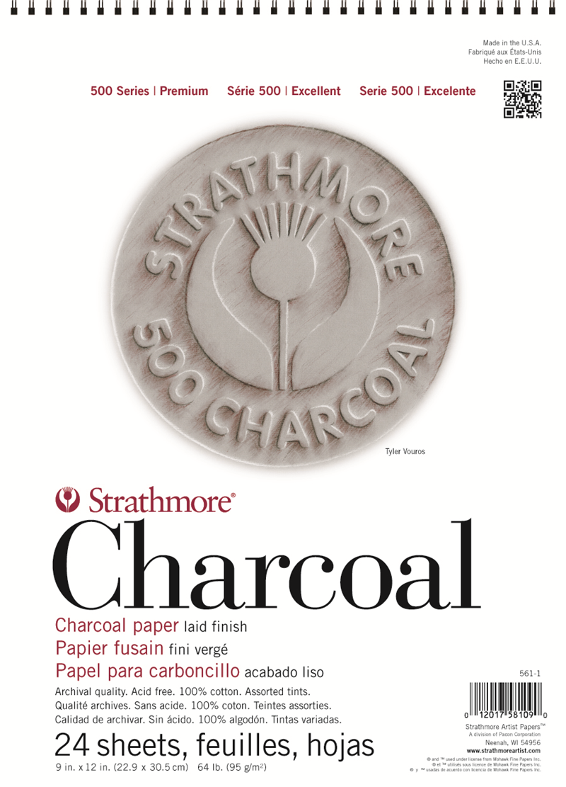 Strathmore Charcoal 500 Series Paper Pad Assorted Colors (SKU 1057793658)